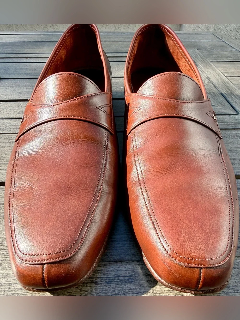 Vintage Bally Continentals Laurence Swiss Made Leather Loafers Mens 10 M